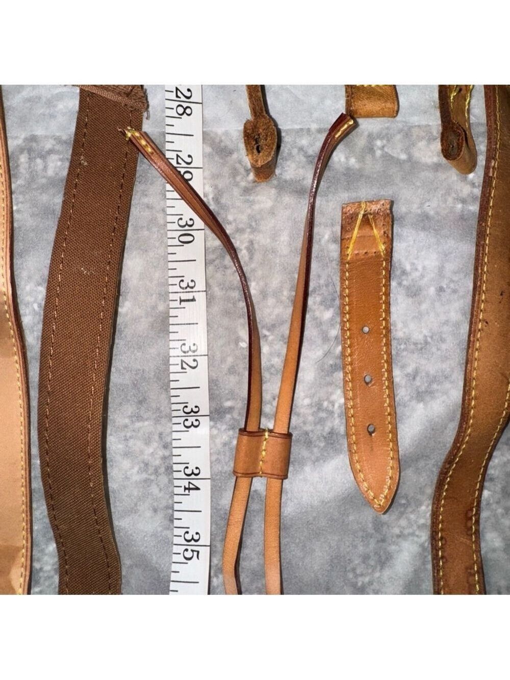Vachetta Leather Strap Repair Bundle Large Lot Patina Replacement Pieces SKU 014 - Picture 14 of 15